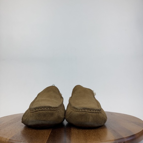 Mens UGG Ascot Tan Brown Suede Lined Slippers Shoes Moccasins Loafers Size 10 M main image 8